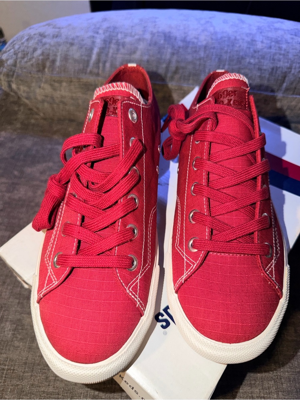 PRO-Keds 69er Lo Ripstop Brick Red Men’s Size 8 Retro Sneakers - Picture 2 of 11